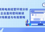 互联网电商经营环境分析, 企业盈利密码解读, 市场赛道与布局策略