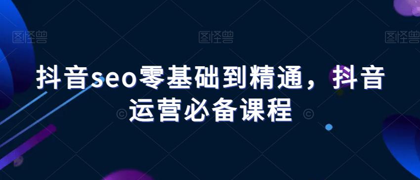 抖音SEO进阶课程：从零基础到精通，掌握抖音运营的必备技能！  第1张