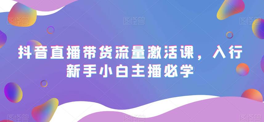 抖音直播带货流量激活课，入行新手、小白主播必学！  第1张