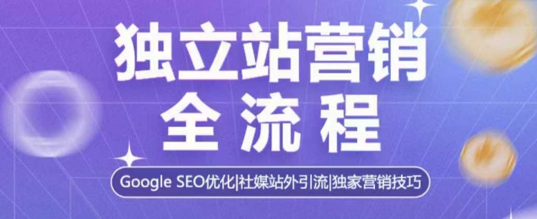 独立站营销全流程，Google SEO优化，社媒站外引流，独家营销技巧  第1张